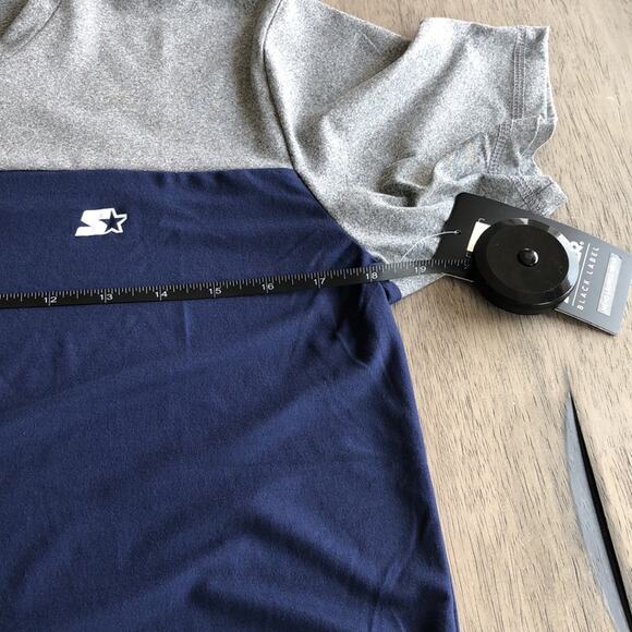 Starter Black Label Navy & Grey Wick T-shirt - S - Picture 3 of 8